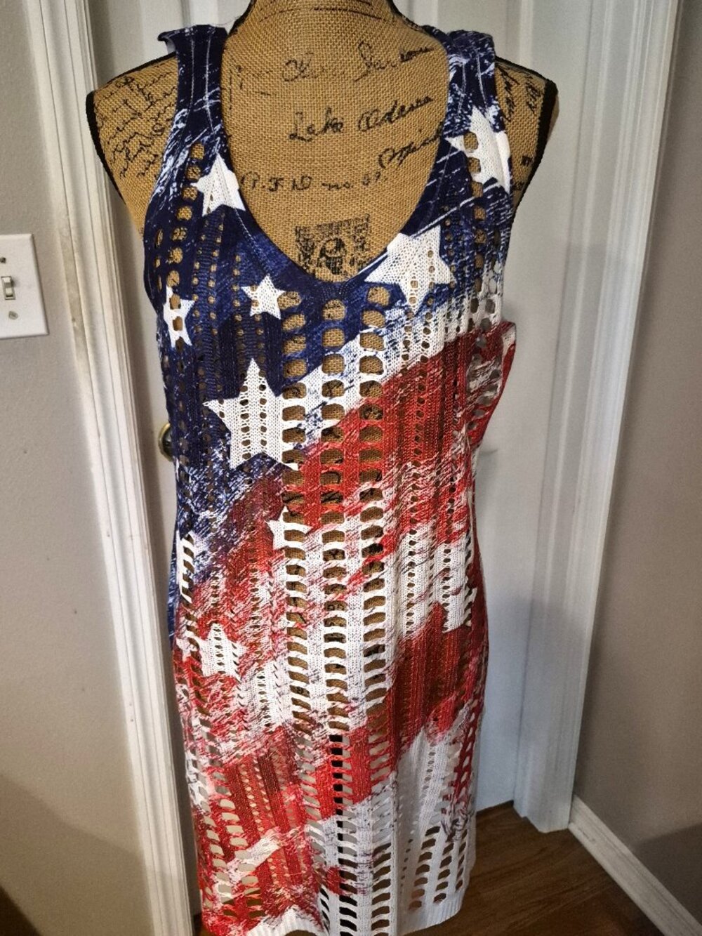Red, White & Blue Swimsuit Cover Up